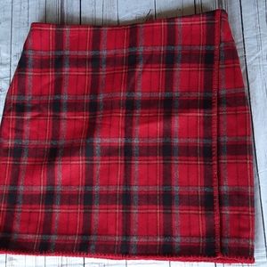 Eddie Bauer wool plaid skirt size 14